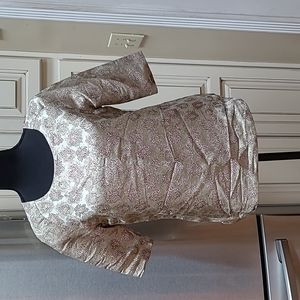 J.Crew Silk and Metallic Blouse